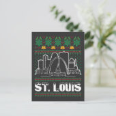 St. Louis Missouri Ugly Christmas Postkarte (Stehend Vorderseite)