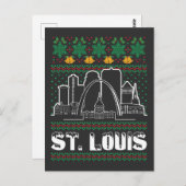 St. Louis Missouri Ugly Christmas Postkarte (Vorne/Hinten)