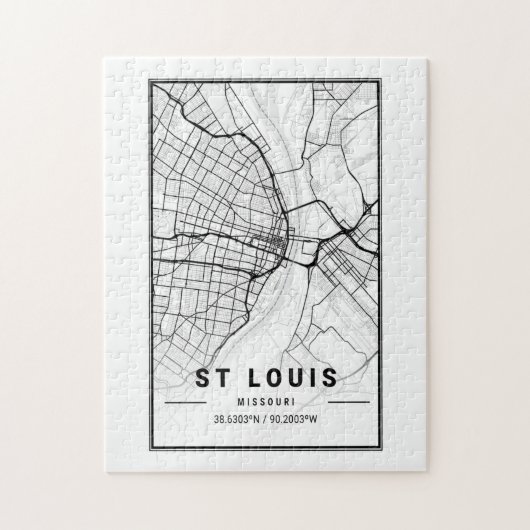 St Louis Missouri USA Cities Travel City Karte Puzzle (Vertikal)