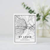 St Louis Missouri USA Travel City Map Postkarte (Stehend Vorderseite)