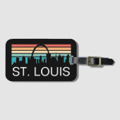 ST. LOUIS MISSOURI VINTAG SKYLINE SUNSET GEPÄCKANHÄNGER (Vorderseite (Horizontal))