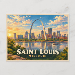 St Louis Missouri Vintage Reise Postkarte