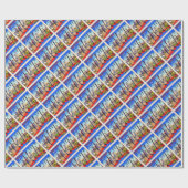 St. Louis Missouri Vintager Großbuchstabe Postkart Geschenkpapier (Flach)