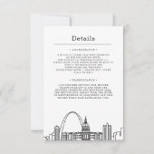 St. Louis, Missouri Wedding | Gästedaten Einladung (Vorderseite)