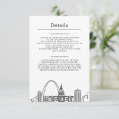 St. Louis, Missouri Wedding | Gästedaten Einladung (Stehend Vorderseite)