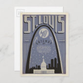 St. Louis, MO - Gateway City Postkarte (Vorne/Hinten)
