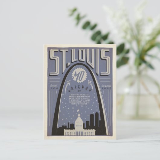 St. Louis, MO - Gateway City Postkarte (Stehend Vorderseite)