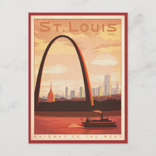 St Louis, MO Postkarte