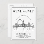 St. Louis Moderner Deko | Änderung der Anschrift  Ankündigungspostkarte (Vorne/Hinten)