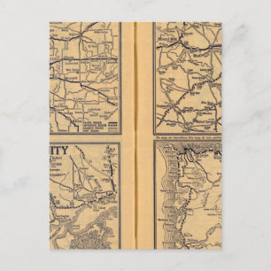 St. Louis, New Orleans, Dallas Fort Worth, Portlan Postkarte