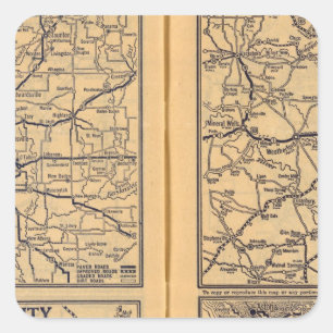 St. Louis, New Orleans, Dallas Fort Worth, Quadratischer Aufkleber