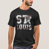 St Louis Retro Baseball Lover trifft sich am Spiel T-Shirt (Vorderseite)
