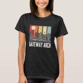 St Louis Retro Gateway Arch Nationalpark Missouri T-Shirt (Vorderseite)