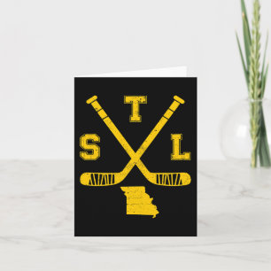 St. Louis Retro Hockey Sticks Staat Outile S Karte