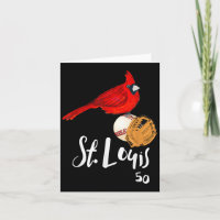 St. Louis Roter Kardinal Nummer 50 Baseball Kunst