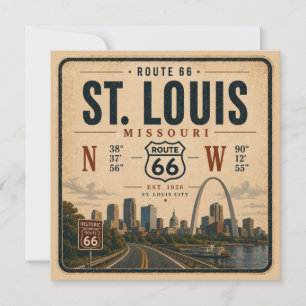 St. Louis Route 66 Bogen Koordinaten Einladung