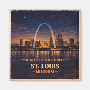 St. Louis Route 66 Jahrhundert-Kühlschrank-Andenke Magnet