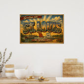 St Louis Route 66 Vintage Reise Poster (Küche)
