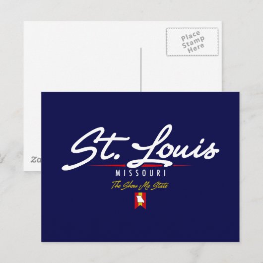 St. Louis Script Postkarte (Vorne/Hinten)
