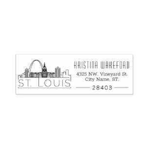 St. Louis Selbstfarbige Briefmarke der benutzerd Permastempel