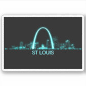 St Louis Skyline Aufkleber (Vorderseite)