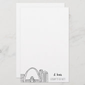 St. Louis Skyline Briefpapier (Vorne/Hinten)