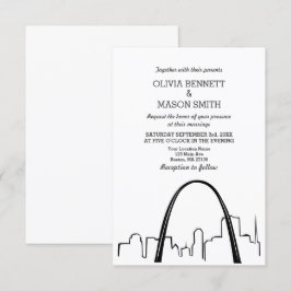 St Louis Skyline City Wedding Einladung