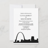 St Louis Skyline City Wedding Einladung (Vorderseite)