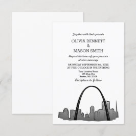 St Louis Skyline City Wedding Einladung