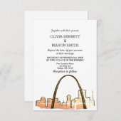 St Louis Skyline City Wedding Einladung (Vorne/Hinten)