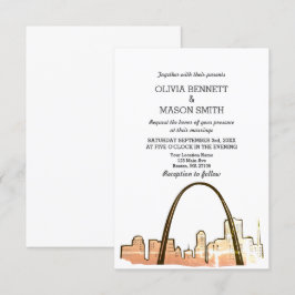 St Louis Skyline City Wedding Einladung