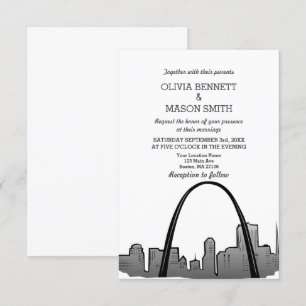 St Louis Skyline City Wedding Einladung