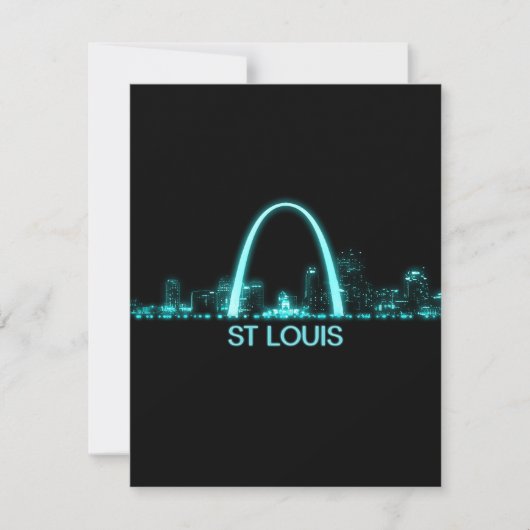 St. Louis Skyline Dankeskarte (Vorderseite)
