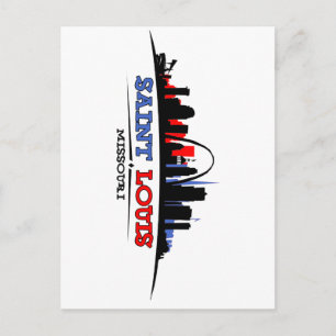St. Louis Skyline Design Postkarte