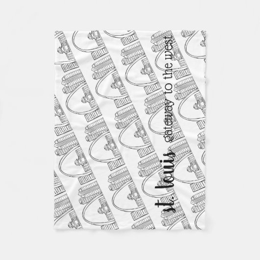 St. Louis Skyline Fleecedecke (Vorderseite)