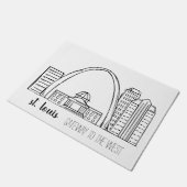 St. Louis Skyline Fußmatte (Schrägansicht)