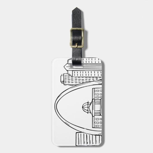 St. Louis Skyline Gepäckanhänger (Vorderseite vertikal)