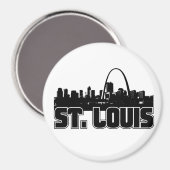 St Louis Skyline Magnet (Vorderseite/Rückseite)