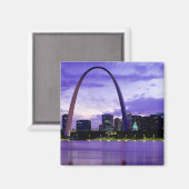St. Louis Skyline Magnet (Vorderseite/Rückseite)