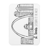 St. Louis Skyline Magnet (Vertikal)