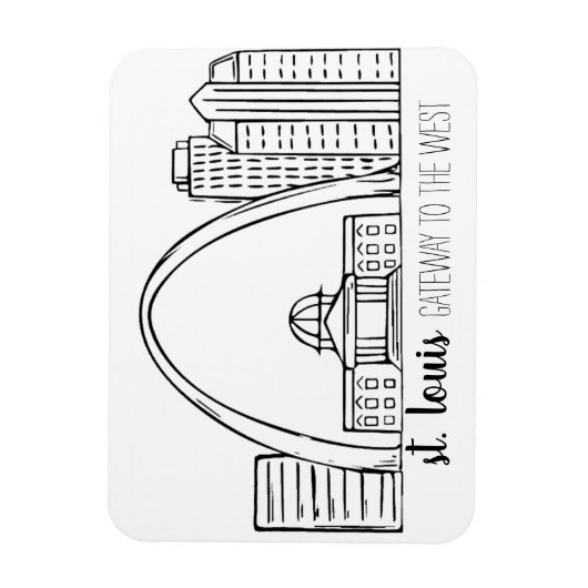 St. Louis Skyline Magnet (Vertikal)