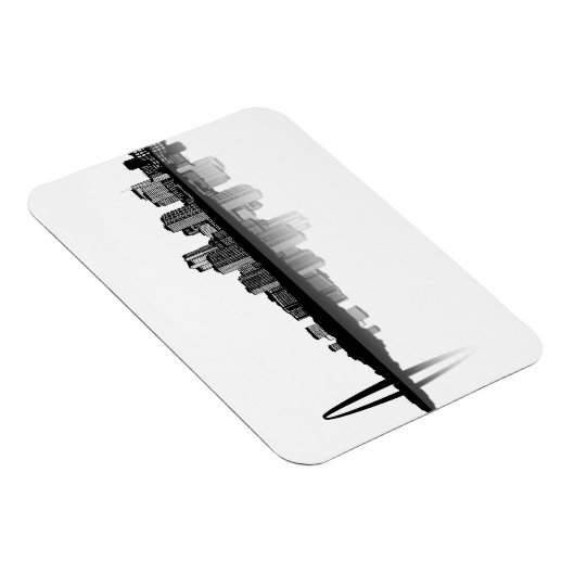 St. Louis Skyline Magnet (b/w) (Rechte Seite)