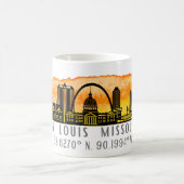 St. Louis Skyline Map Koordinates Kaffeetasse (Mittel)