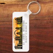 St. Louis Skyline Map Koordinates Schlüsselanhänger (Rückseite)