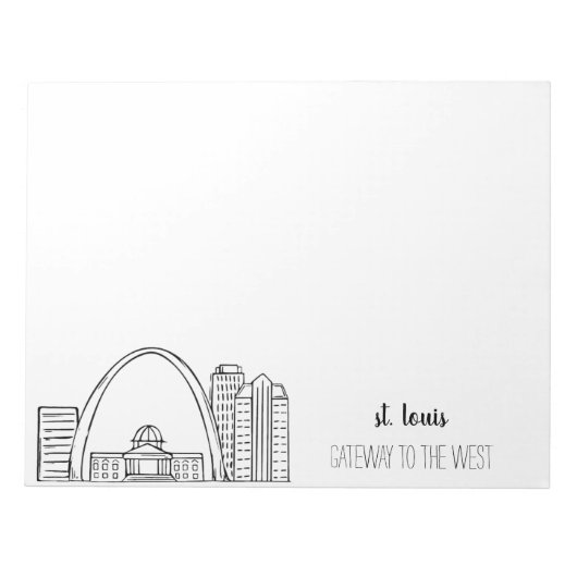 St. Louis Skyline Notizblock (Vorderseite)