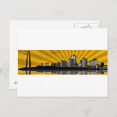 St. Louis Skyline Postcard (gelb) Postkarte (Vorne/Hinten)