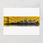St. Louis Skyline Postcard (gelb) Postkarte (Vorderseite)