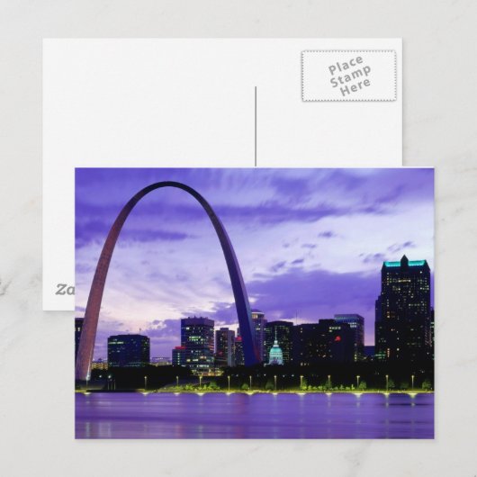 St. Louis Skyline Postkarte (Vorne/Hinten)
