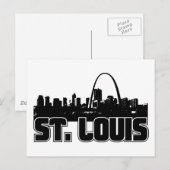 St Louis Skyline Postkarte (Vorne/Hinten)