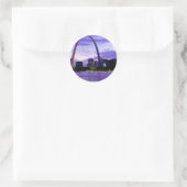 St. Louis Skyline Runder Aufkleber (Tasche)